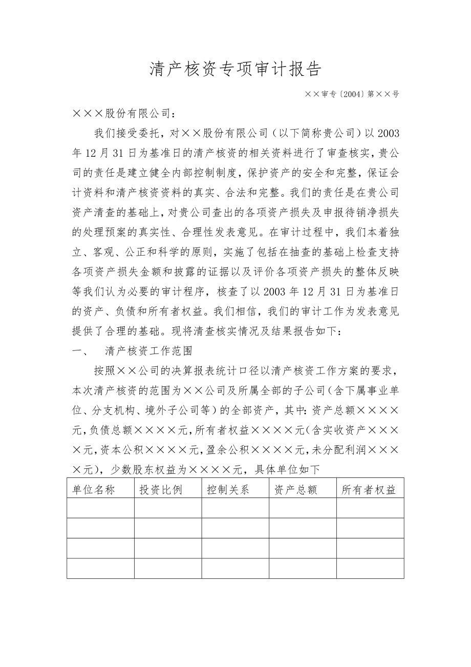 离任审计报告样式报告_第1页