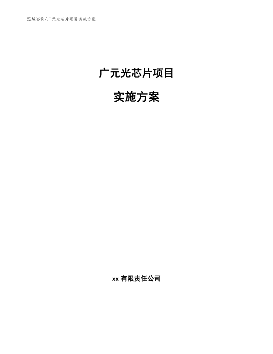 广元光芯片项目实施方案_第1页