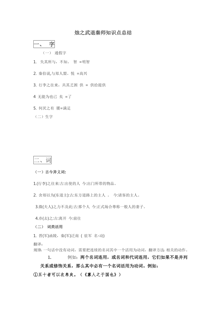 烛之武退秦师知识点总结_第1页