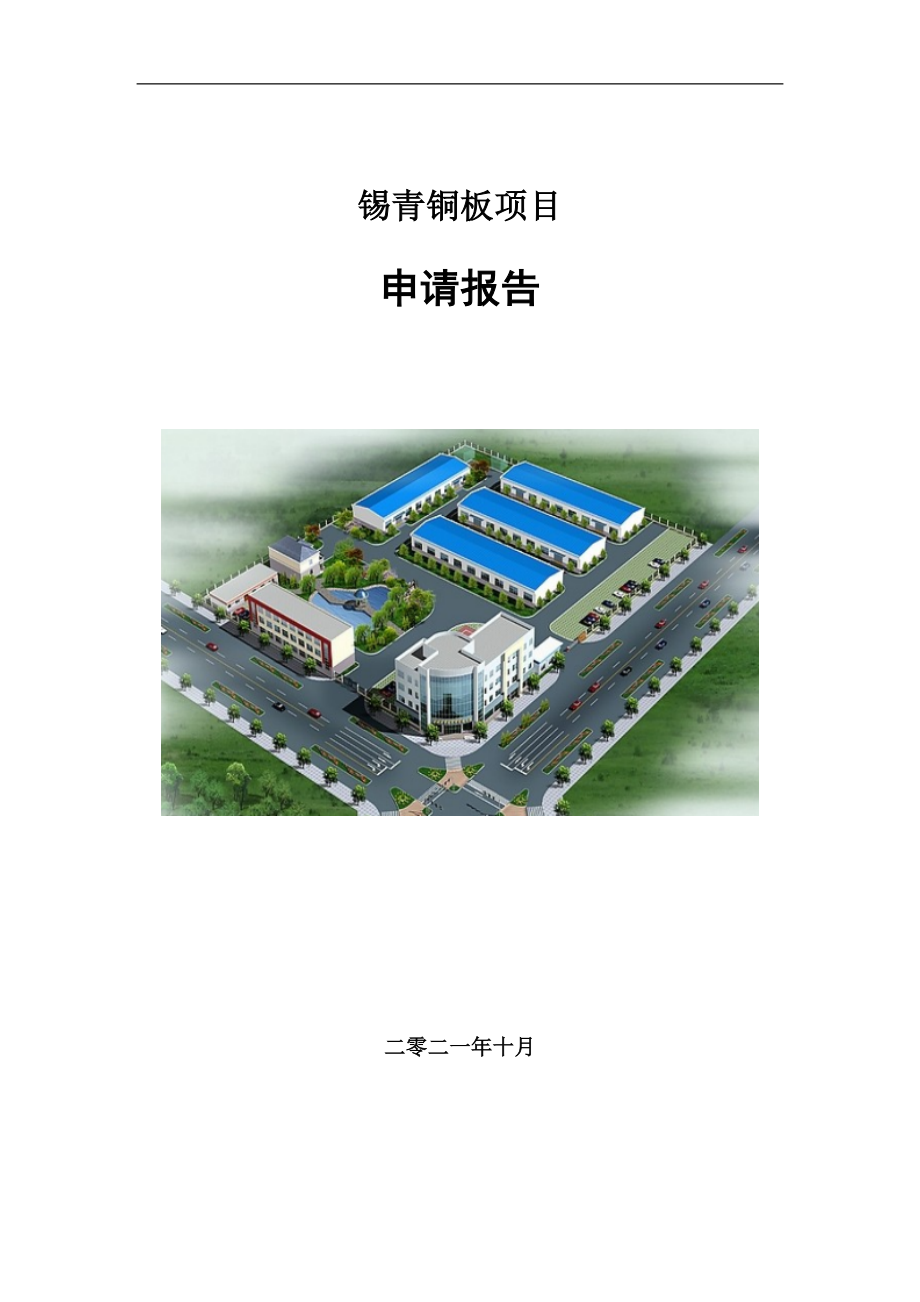 锡青铜板项目申请报告写作参考模板_第1页