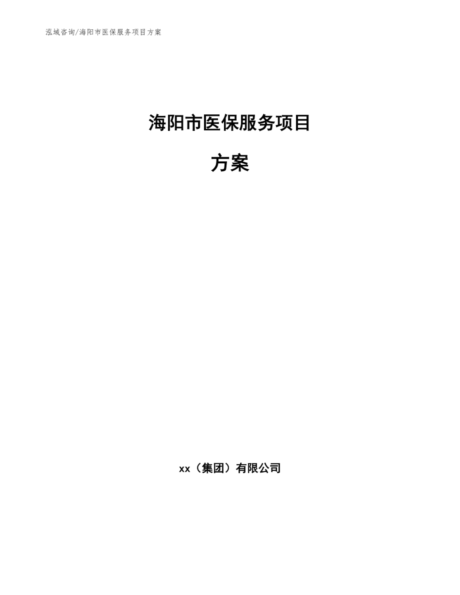 海阳市医保服务项目方案_模板范文_第1页