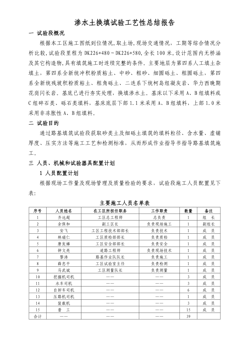 换填试验段施工总结_第1页