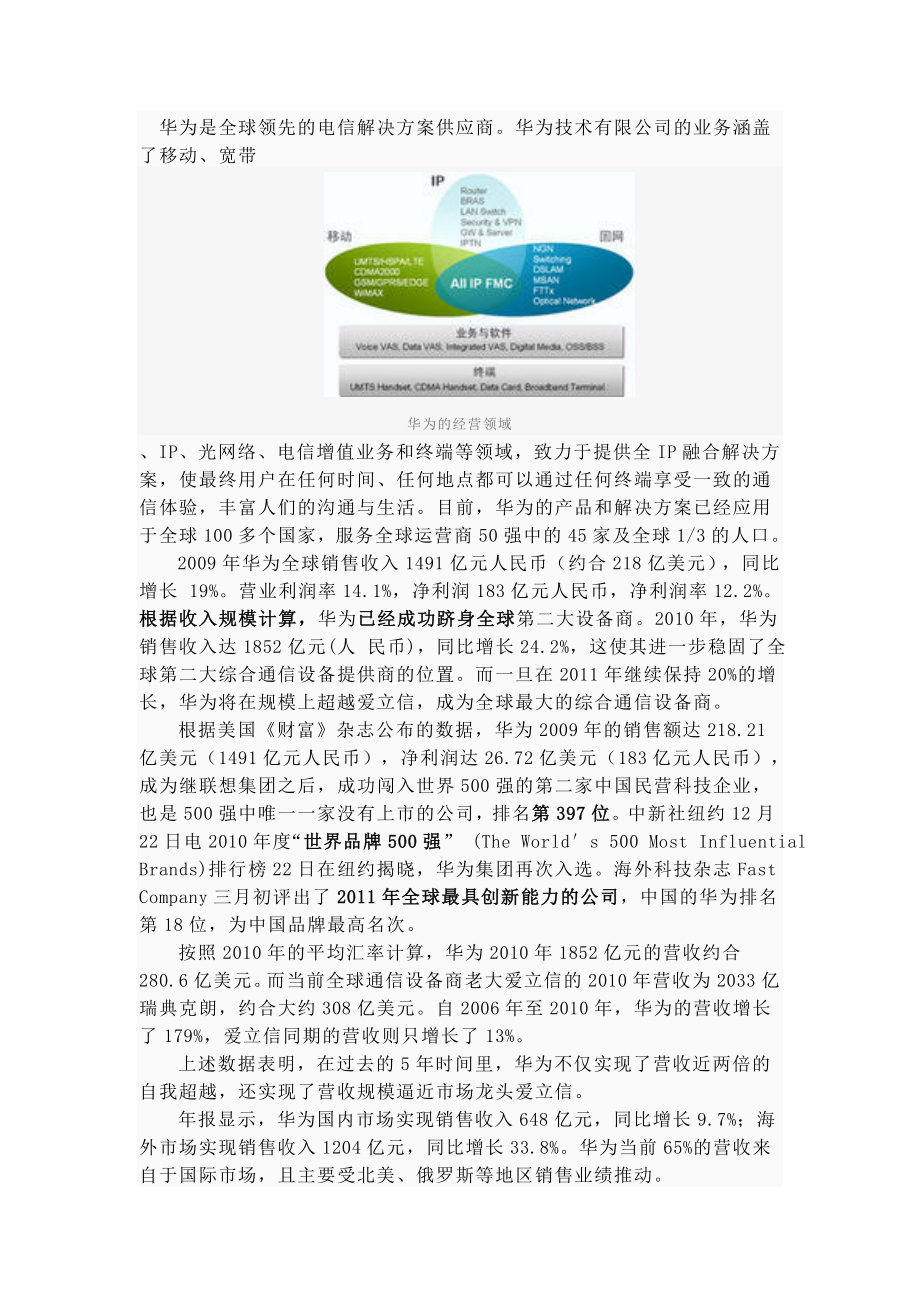 华为是全球领先的电信解决方案供应商_第1页