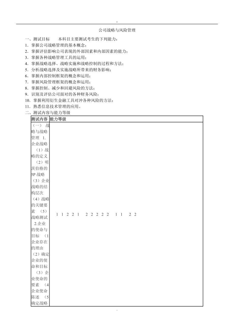 公司战略与风险管理大纲_第1页