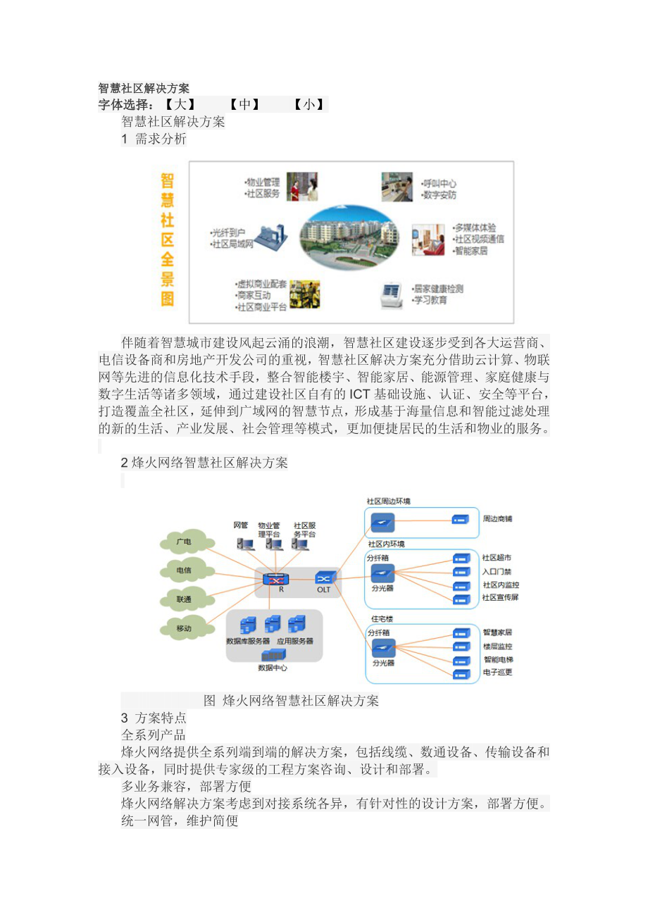 烽火ONU智慧社区解决方案_第1页