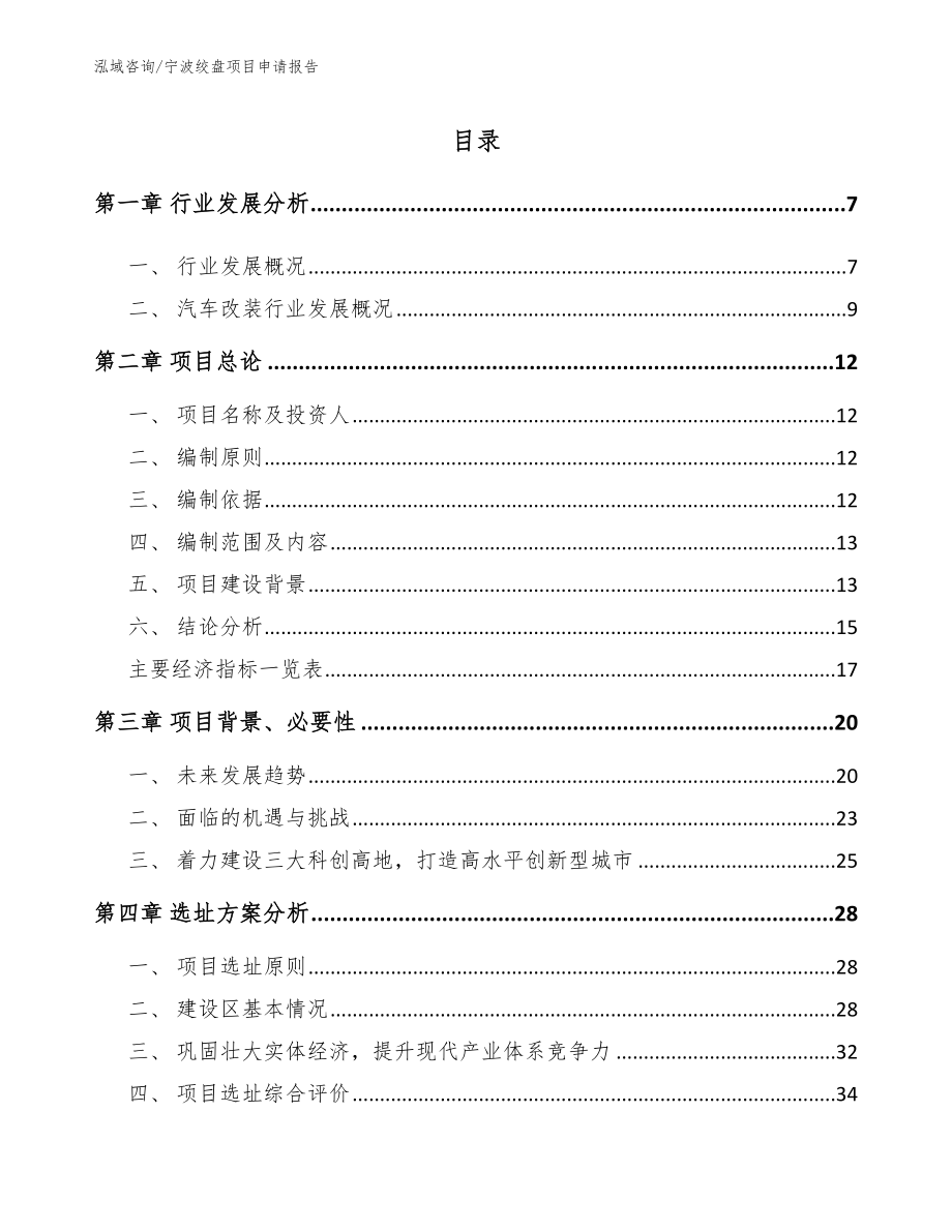 宁波绞盘项目申请报告_参考模板_第1页