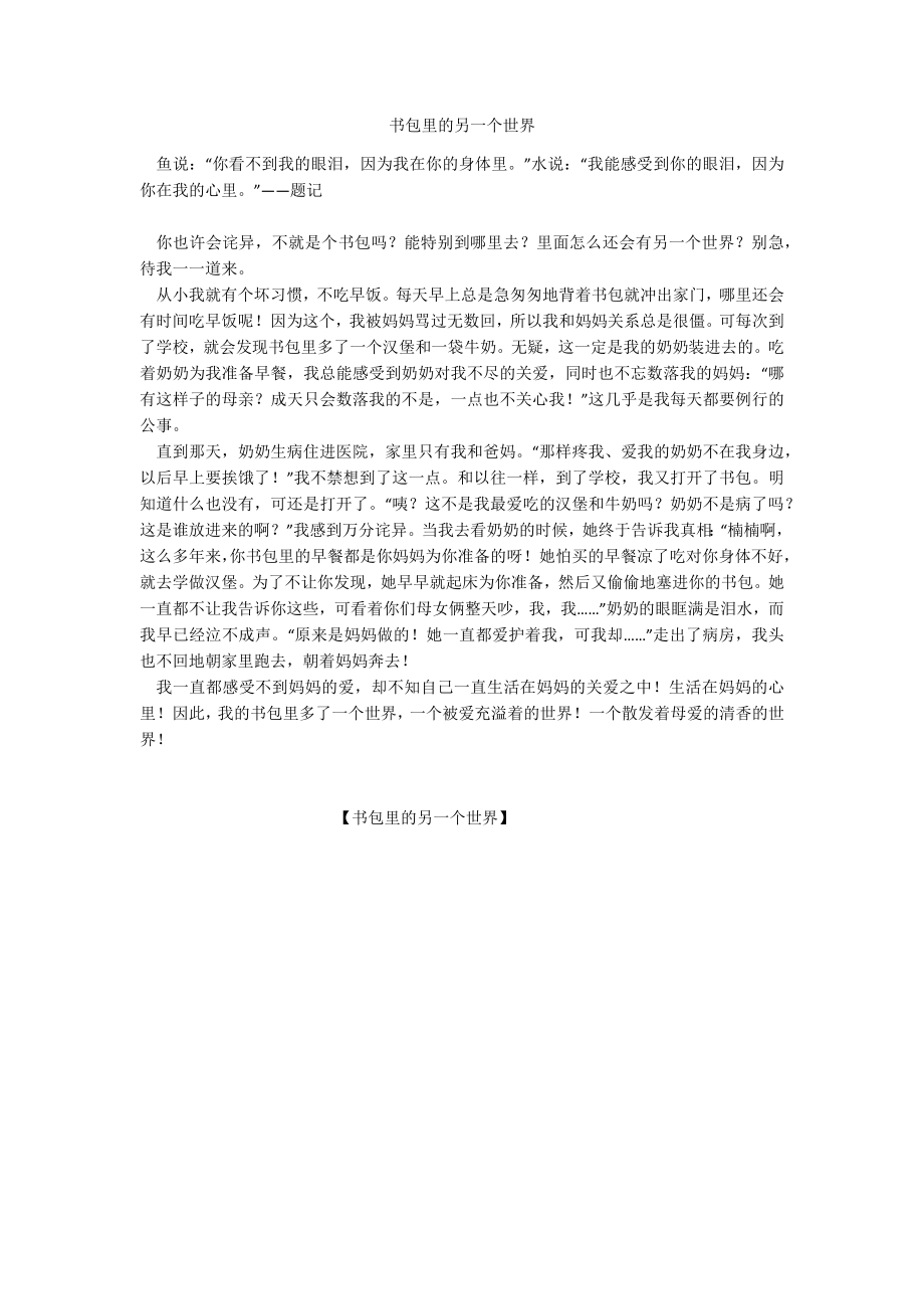 书包里的另一个世界_第1页