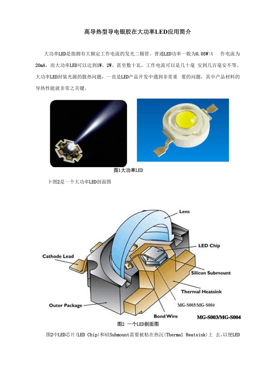 高导热导电胶在大功率LED应用介绍_第1页