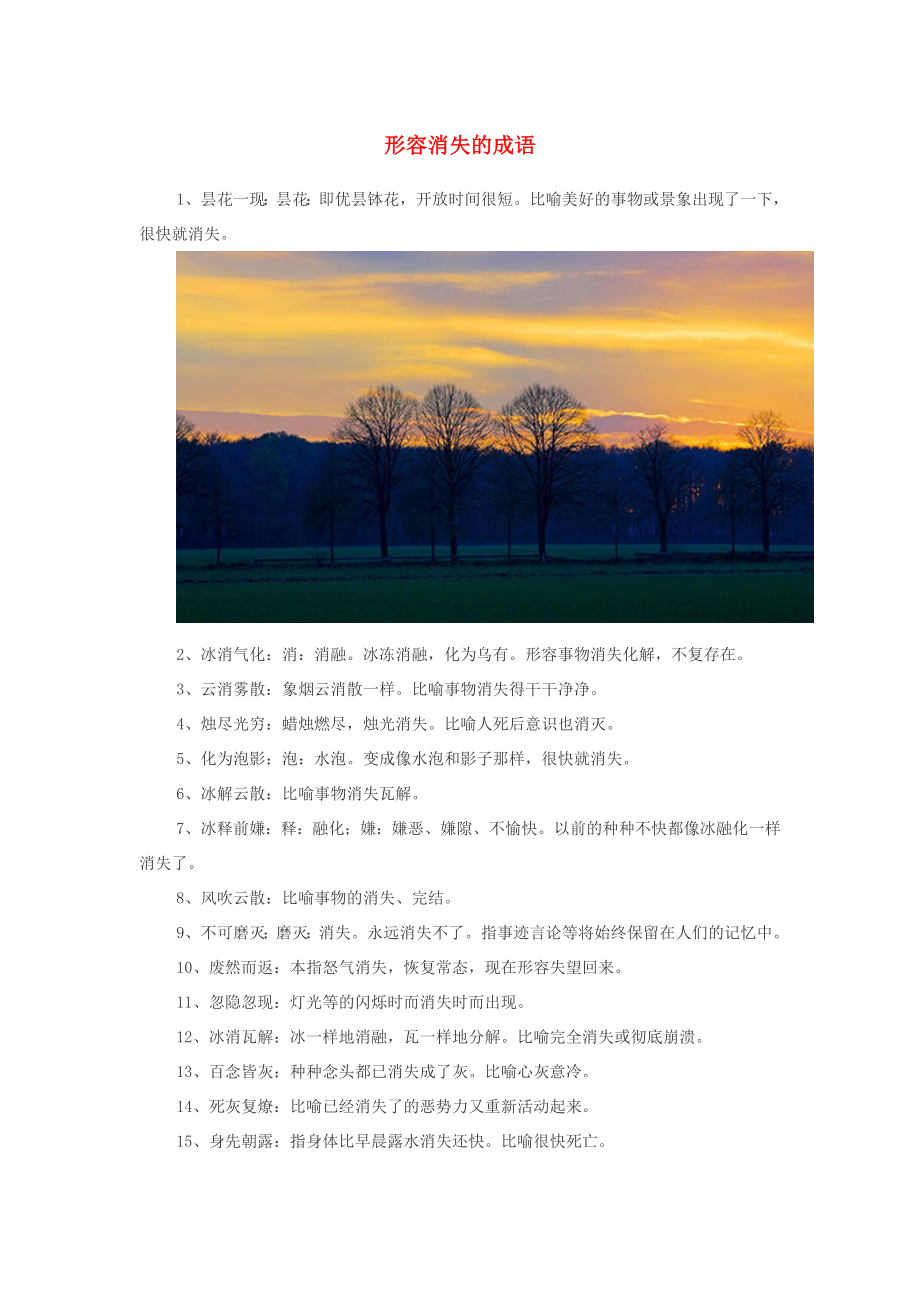 小学语文成语大全形容消失的成语_第1页