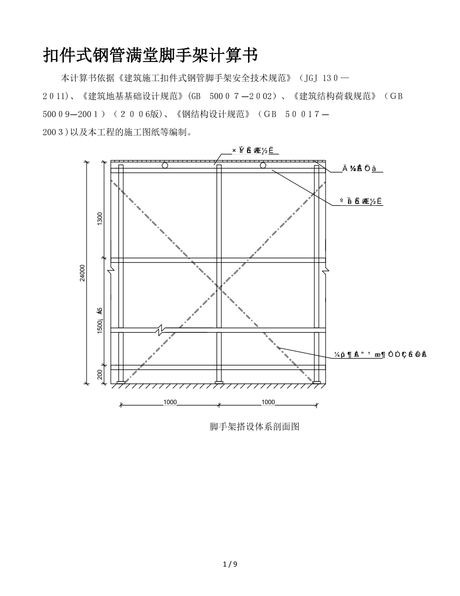 扣件式钢管满堂脚手架计算书[教学]_第1页