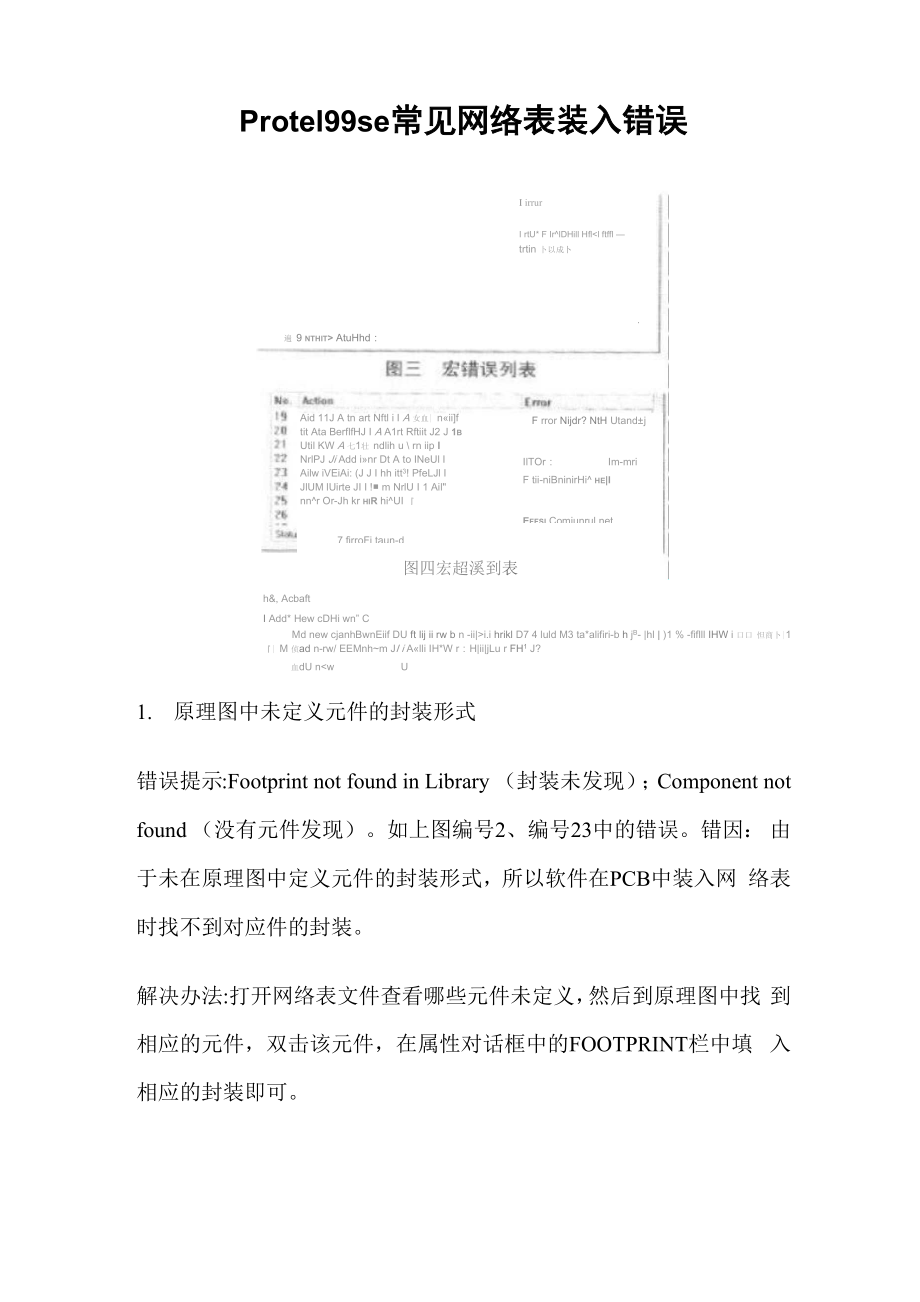 Protel99se常见网络表装入错误_第1页
