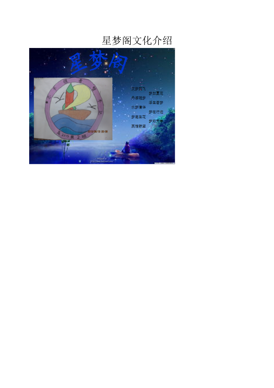 高级2班班级文化介绍星梦阁文化介绍_第1页