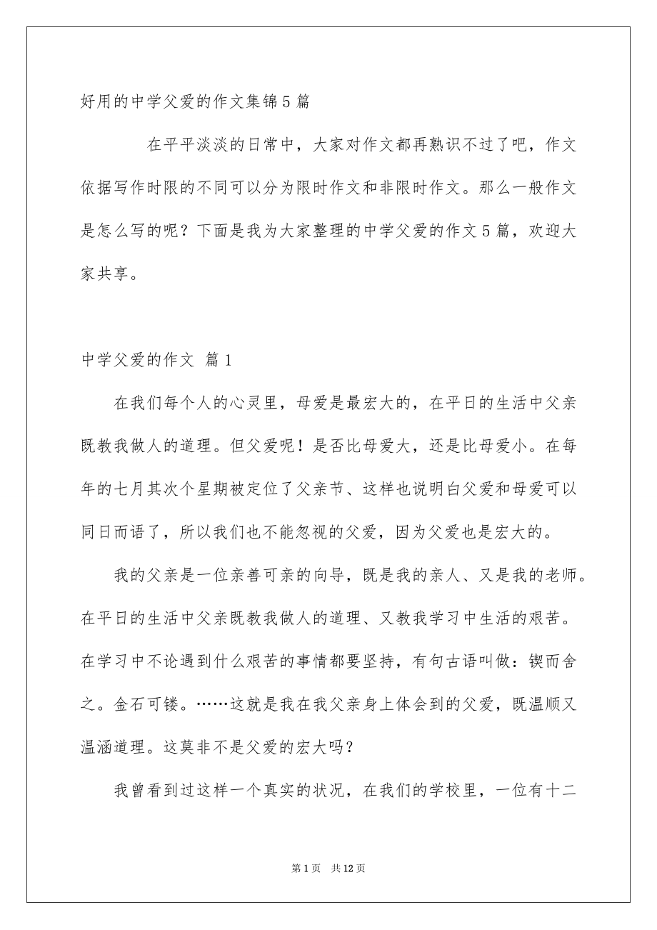 高中父爱的作文_第1页