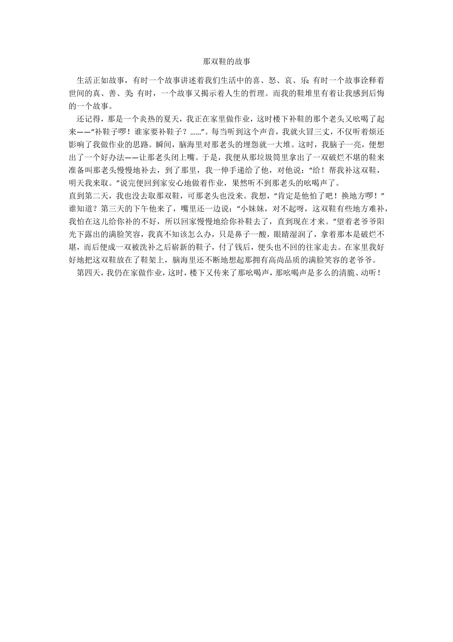 那双鞋的故事_第1页