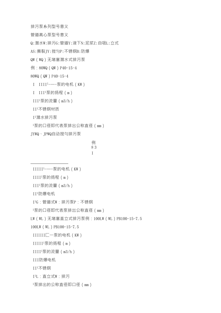 排污泵型号和意义_第1页